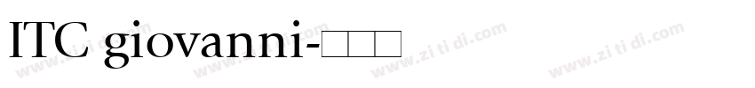 ITC giovanni字体转换